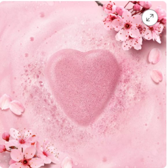 BATH BOMBS x 2: Lavender Chamomile Tea (moon) + Cherry Blossom Rose (heart) - Picture 7 of 13